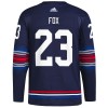 New York Rangers Dresy Adam Fox Adidas 2023-24 Navy Třetí Authentic - Pánské